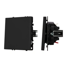 Изображение Выключатель звонковый 1-клавишный Arlight NOBE, черный оникс soft-touch 054270(2)